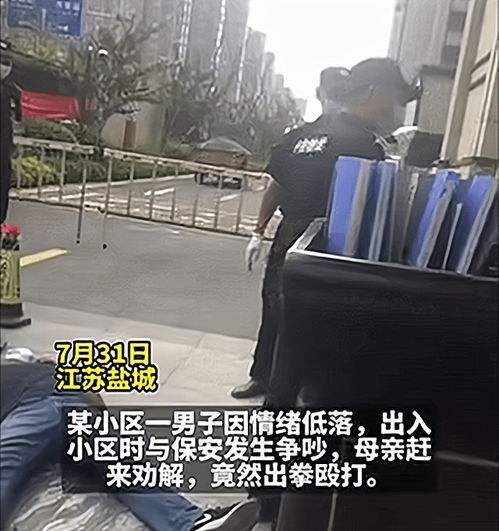  盐城男子不戴口罩强闯门禁,母亲赶来劝说遭其殴打,还被掐脖子