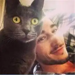  欧美情侣头像男女身边都有猫的
