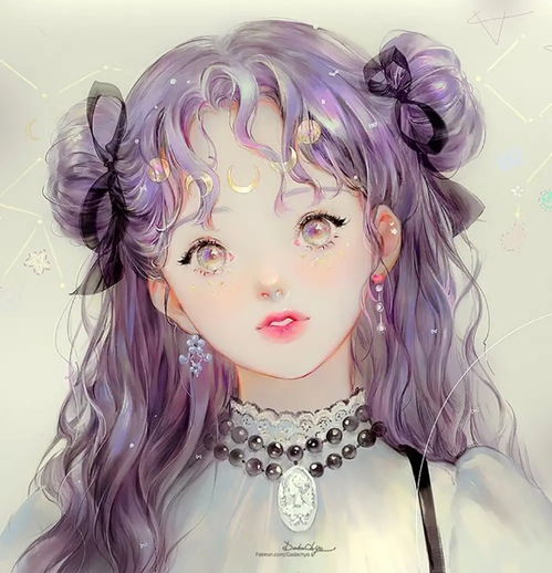 女生高清头像插画