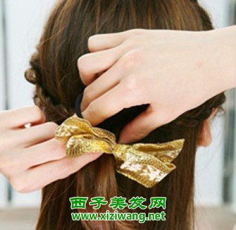  女生好看齐刘海编发步骤图解