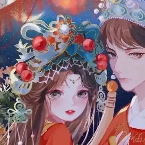  古风情侣头像
