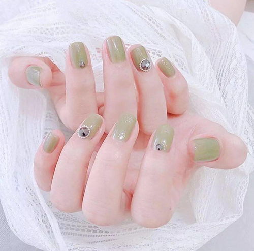  绿蓝系美甲款,氧气少女炼成记