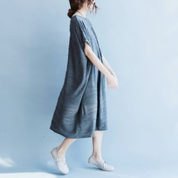  韩域丹依娜2018夏季新款欧美大码女装时尚宽松显瘦欧洲站中长款简约t恤短袖连衣裙裙子潮ay030