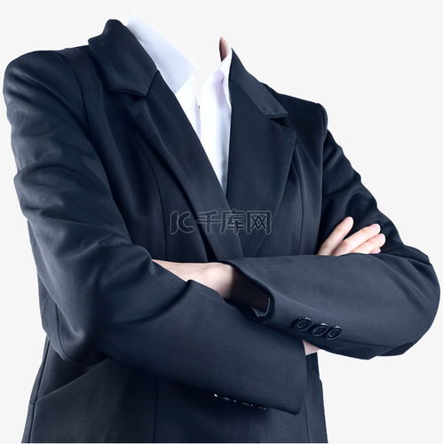  正装黑西装女士白衬衫素材图片免费下载千库网