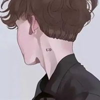  卡通冷淡背影男士伤感头像