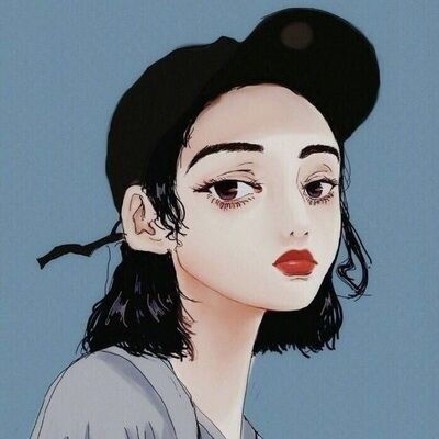  好看插画女生头像,高清插画女生头像图片