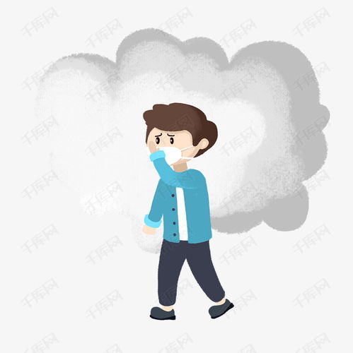  雾霾男孩戴口罩卡通素材图片免费下载千库网