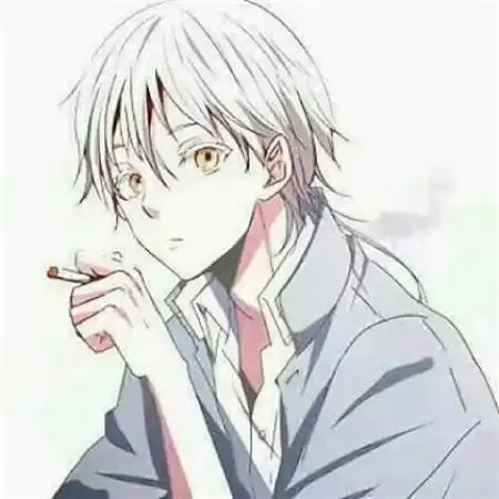  沧桑抽烟动漫男头,既然戒不掉烟就抽吧