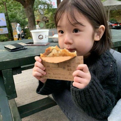  吃东西萌娃头像