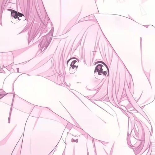  粉色系情侣头像