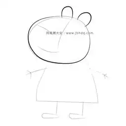  小猪佩奇之小羊苏西简笔画