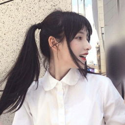  美女头像图片可爱长发侧面长发高清美女图片头像