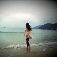  背影长发唯美海边精选女生qq头像大全
