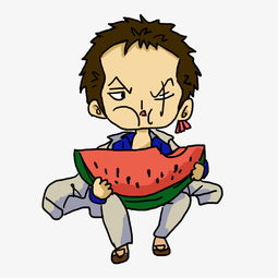  可爱男孩绿色奇怪男孩清凉夏日图片素材其他格式下载动漫人物大全