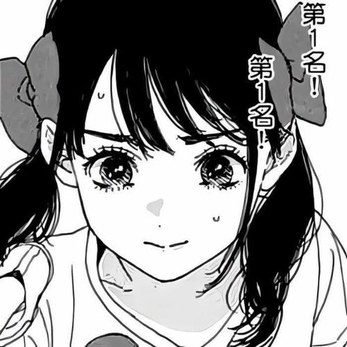  卡通头像漫画风女生头像,黑白动漫头像