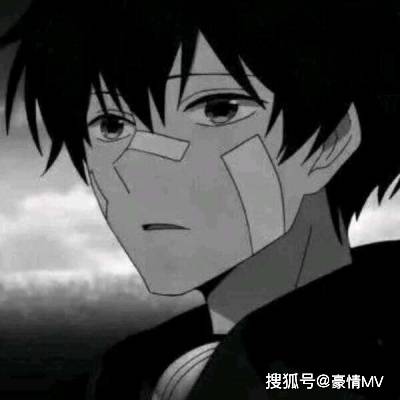  黑白动漫男生头像2021二次元男生黑白头像图片