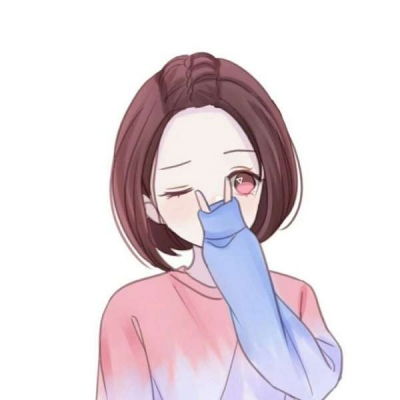  女生头像可爱呆萌,全部是真人手绘系卡通图片