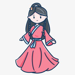  古风可爱手绘q版美少女跳舞图片素材其他格式下载动漫人物大全