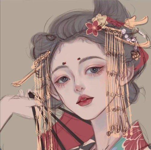  女生头像手绘古风动漫女生头像