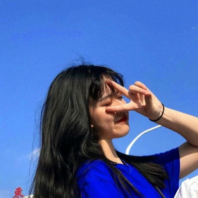 蓝色系女生头像空灵