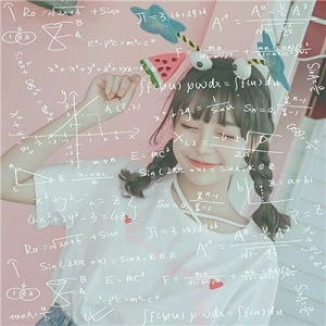  可爱带数学公式超萌美女微信头像9