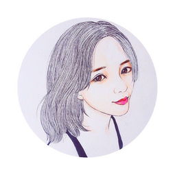 手绘女生头像气质短发