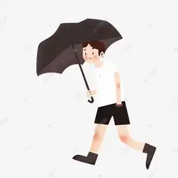 男生下雨打伞头像