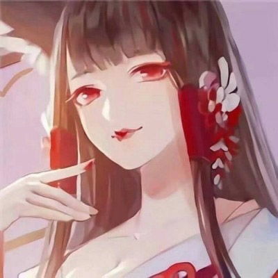 动漫头像女生古风红衣女