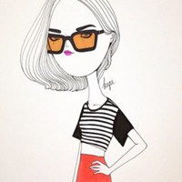  微信头像女短发带帽微信头像图片大全
