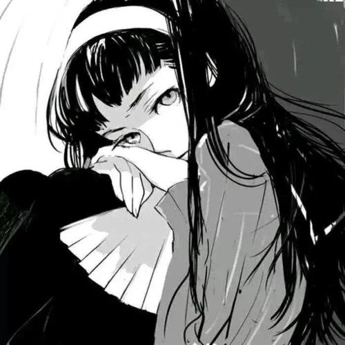  暗黑丧系男女生动漫头像