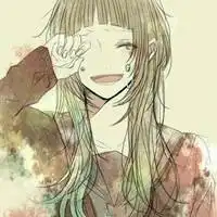  动漫女生装坚强笑着哭的图片微信头像图片大全