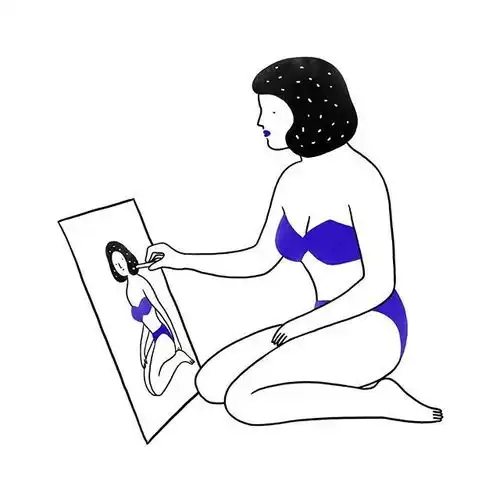  她的插画有点污,还有点可爱