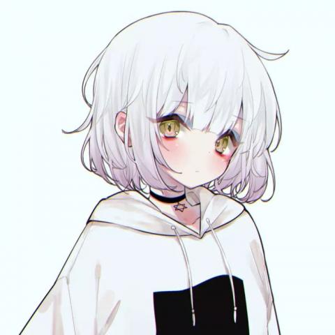  比较丧的二次元头像女