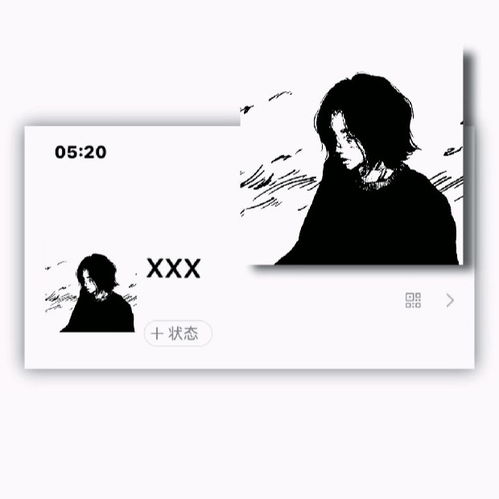 ins黑白动漫头像