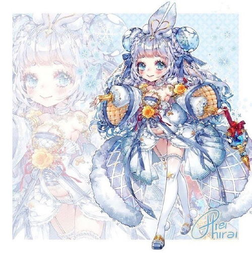  一组日系qq的萝莉风少女插画,感觉头大