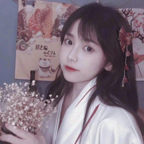  可爱小清新女生头像认真生活就可以找到生活藏起来的糖果