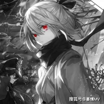  黑白动漫男生头像2021二次元男生黑白头像图片