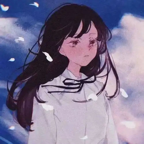 蓝色系情侣头像系情