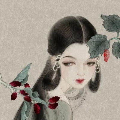  古风女生头像,尧立插画12张词牌美人