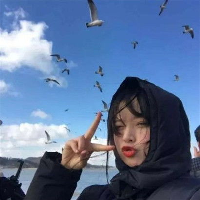 蓝色系女生头像动漫女生