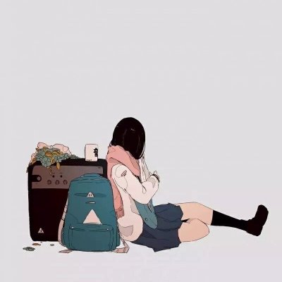 动漫背影头像女生,高清孤独抑郁的图片动漫女生背影头像