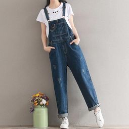  文艺背带裤,样式很好看穿上还减龄,少女感十足
