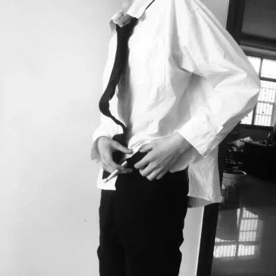  衬衫男头像半身控男生部位头像白衬衫