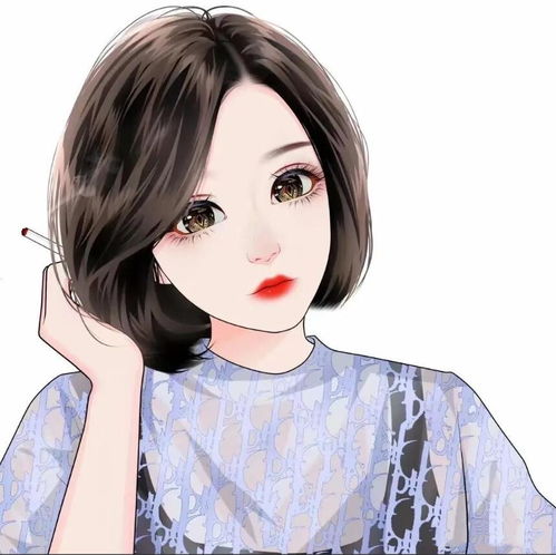 短头发女生头像动漫头像