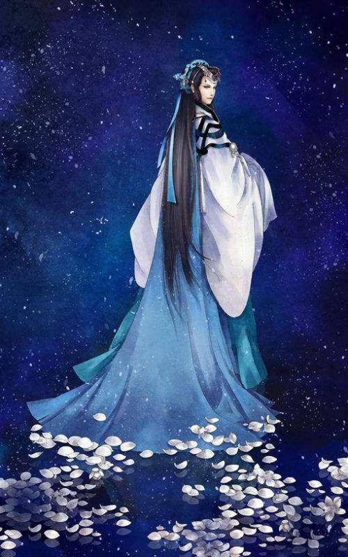  手绘古风男子背影图,头像尺寸都可以,衣服是蓝白好帅的