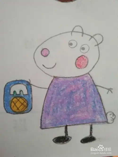  多妈简笔画小猪佩奇中的小羊苏西