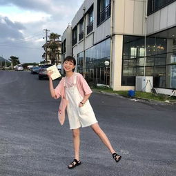  减龄背带裤,可爱少女范