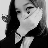  黑白美女个性qq头像