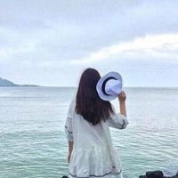  女生背影长发头像戴帽