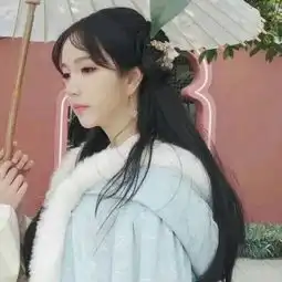  打伞可爱女生古风头像